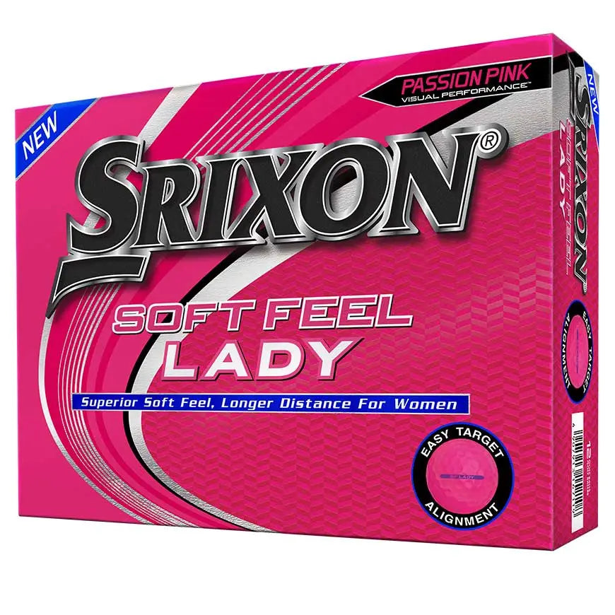 SRIXON SOFT FEEL LADY GOLF BALLS 2022 SOFT WHITE / PASSION PINK